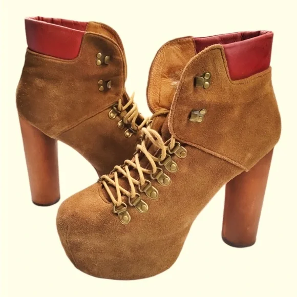 Jeffrey Campbell Everest Platform Bootie Workboot - Picture 1 of 8